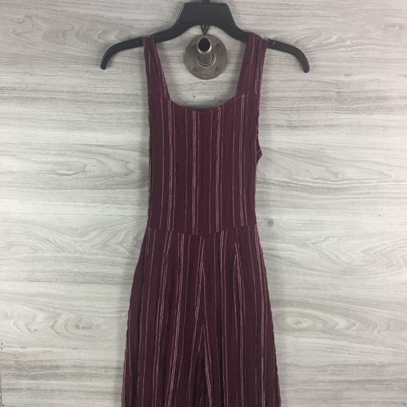 Moon River Stripe Print Back Tie Jumpsuit - Picture 4 of 8